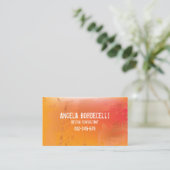 Grungy Misproject Orange Business Card Visitenkarte (Stehend Vorderseite)