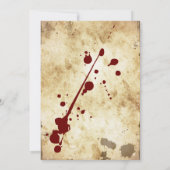 Grungy Murder Mystery Birthday Einladung (Rückseite)