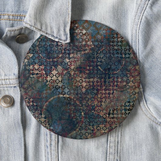 Grungy Muster mit Messy Patchwork of Textures Button (Beispiel)