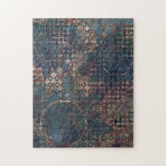 Grungy Muster mit Messy Patchwork of Textures Puzzle (Vertikal)