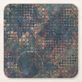 Grungy Muster mit Messy Patchwork of Textures Rechteckiger Pappuntersetzer (Vorderseite)