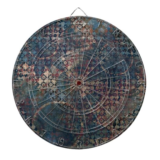 Grungy Muster mit unordentlichem Patchwork von Dartscheibe (vorne)