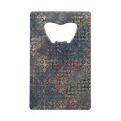 Grungy Muster mit unordentlichem Patchwork von Geldkarten Flaschenöffner (Vorderseite)