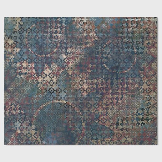 Grungy Muster mit unordentlichem Patchwork von Geschenkpapier (Flach)