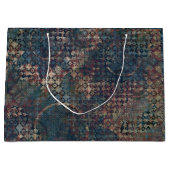 Grungy Muster mit unordentlichem Patchwork von Große Geschenktüte (Vorderseite)