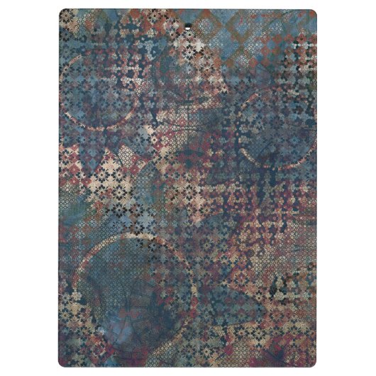 Grungy Muster mit unordentlichem Patchwork von Klemmbrett (Rückseite)