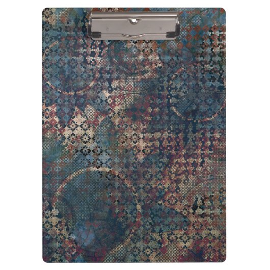 Grungy Muster mit unordentlichem Patchwork von Klemmbrett (Vorderseite)