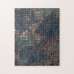 Grungy-Muster mit unordentlicher Patchwork-Textur Puzzle
