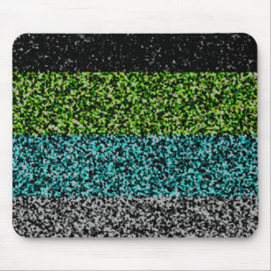 Grungy Noisy Abstract Quoiromantische Pride-Flagge Mousepad