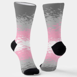 Grungy Noisy Grainy Abstrakt Demigirl Pride Flag Socken