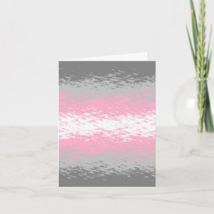 Grungy Noisy Grainy Abstrakte Demigirl-Pride-Flagg Dankeskarte