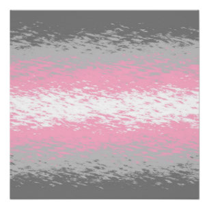 Grungy Noisy Grainy Abstrakte Demigirl-Pride-Flagg Poster