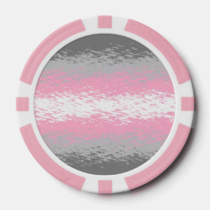 Grungy Noisy Grainy Abstrakte Demigirl-Stolz-Flagg Pokerchips