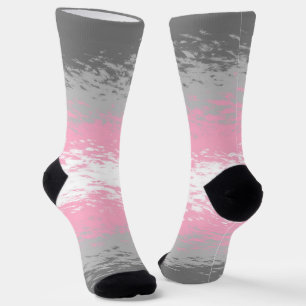 Grungy Noisy Grainy Abstrakte Demigirl-Stolz-Flagg Socken