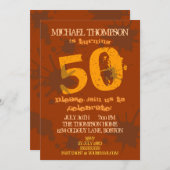 Grungy Old Birthday Typ Party Einladung (Vorne/Hinten)