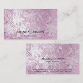 Grungy Pink Silver Stylist Event Planner Vip Visitenkarte (Vorne/Hinten)
