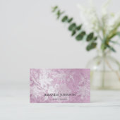 Grungy Pink Silver Stylist Event Planner Vip Visitenkarte (Stehend Vorderseite)