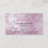 Grungy Pink Silver Stylist Event Planner Vip Visitenkarte (Rückseite)