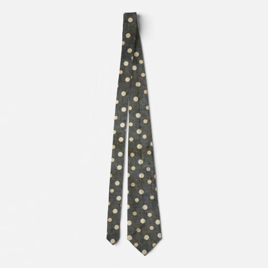 Grungy Polka Dot Pattern Krawatte (Rückseite)