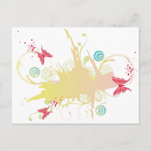 Grungy Postcard Postkarte (Vorderseite)