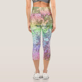 Grungy Rainbow Capri Leggings (Rückseite)