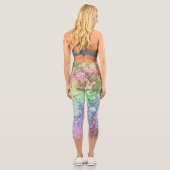 Grungy Rainbow Capri Leggings (Rückseite)