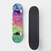 Grungy Rainbow Skateboard (Vorderseite)