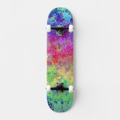 Grungy Rainbow Skateboard (Vorderseite)