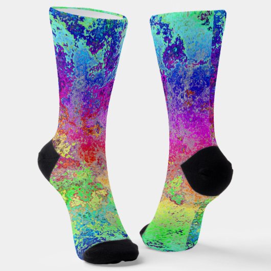 Grungy Rainbow Socken (Gewinkelt)