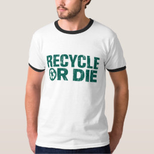 grungy recyceln Sie T-Shirt