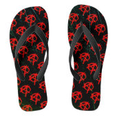 Grungy Red Anarchy Symbol Badesandalen (Fußbett)