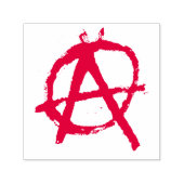 Grungy Red Anarchy Symbol Permastempel (Design)