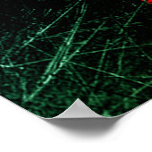 Grungy Red Anarchy Symbol Poster (Ecke)