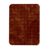Grungy Red and Gold Floral Pattern Magnet (Vertikal)