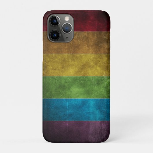 Grungy Regenbogen Case-Mate iPhone Hülle (Rückseite)