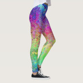 Grungy Regenbogen Leggings (Rechts)