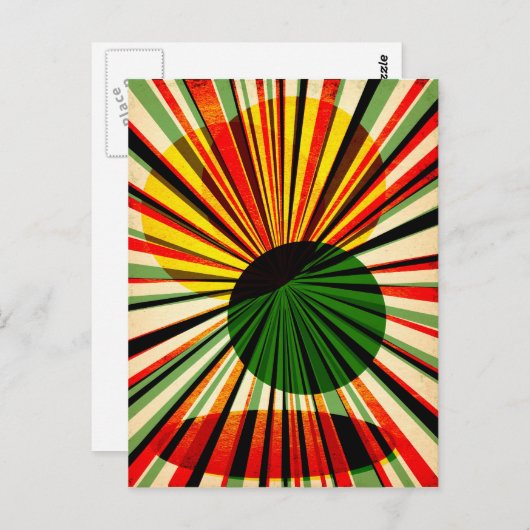 Grungy Retrodesign Postkarte (Vorne/Hinten)