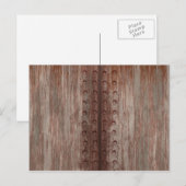 Grungy Riveted Rusty Metal Postkarte (Vorne/Hinten)