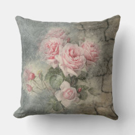GRUNGY-ROSE - Vintage Blume Kissen