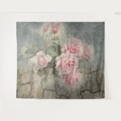 GRUNGY-ROSE - Vintage Blume Wandteppich (Vorderseite (Horizontal))