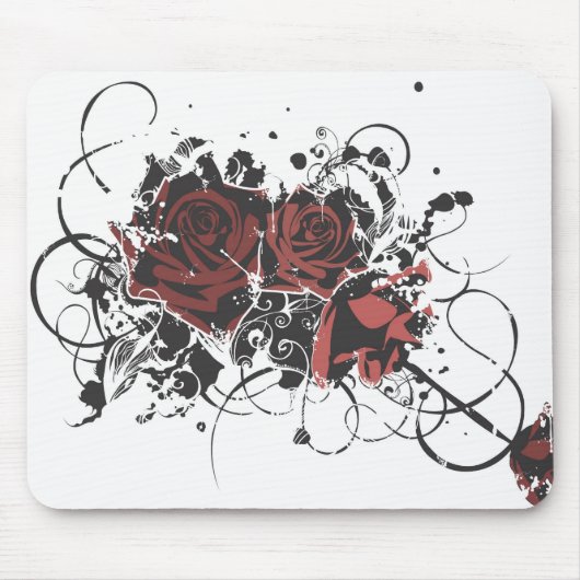 Grungy Rosen Mousepad (Vorne)