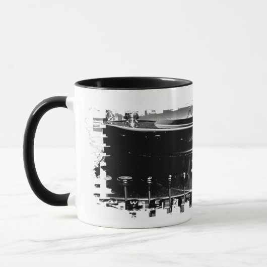 Grungy Schreibmaschinen-Tasse Tasse (Links)
