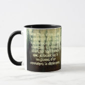 Grungy Serenity-Gebet in der französischen Tasse (Links)