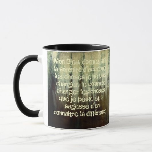 Grungy Serenity-Gebet in der französischen Tasse (Links)