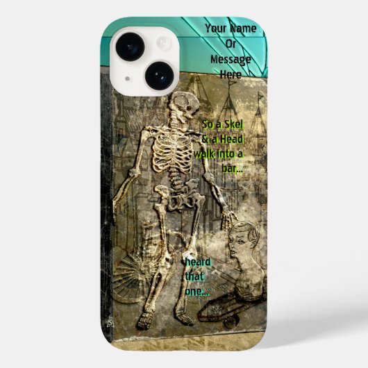 Grungy Skeleton Jokes (Personalisiert) Case-Mate iPhone Hülle (Rückseite)