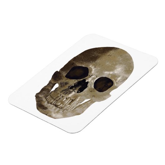 Grungy Skull Halloween Magnet (Linke Seite)