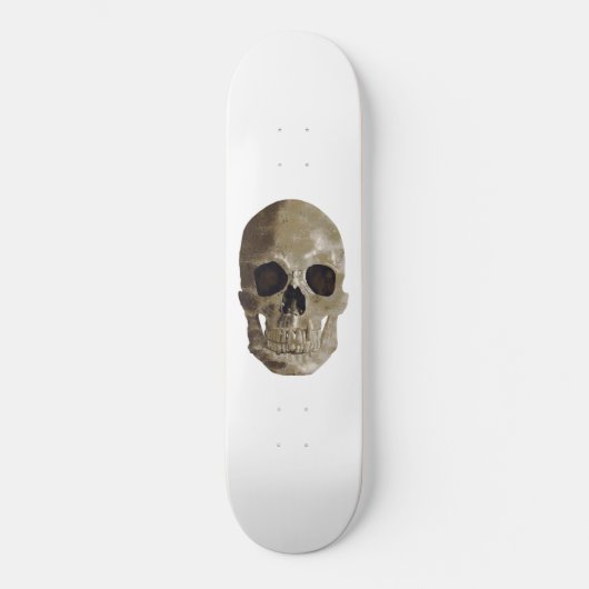 Grungy Skull Halloween Skateboard (Vorderseite)