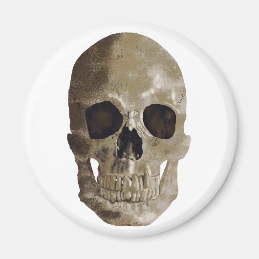 Grungy Skull Magnet (Vorne)