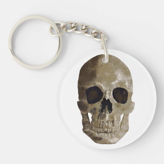 Grungy Skull Schlüsselanhänger (Vorderseite)