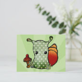 Grungy Snail Postcard Postkarte (Stehend Vorderseite)